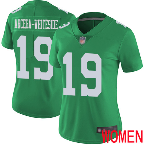 Women Philadelphia Eagles 19 JJ Arcega-Whiteside Limited Green Rush Vapor Untouchable NFL Jersey